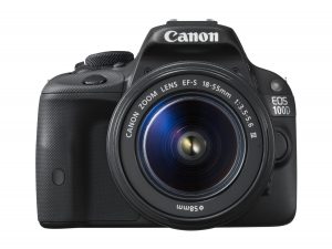 Canon EOS 100D DSLR Camera with EF-S 18-55mm III Lens - Black (18MP, CMOS Sensor) 3 inch Touch Screen LCD